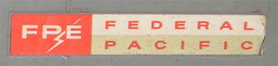 Federal Pacific lable